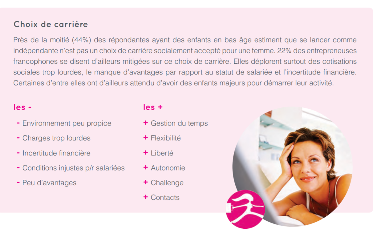 femme entrepreneure - choix de carrière